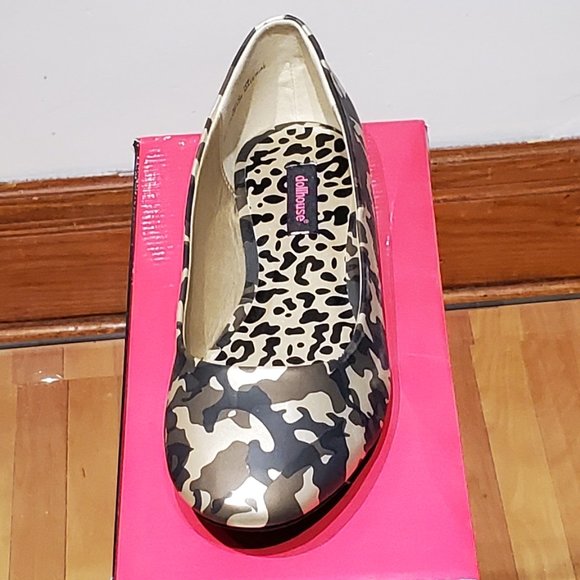 Gold Camouflage vegan flats - Picture 2 of 3